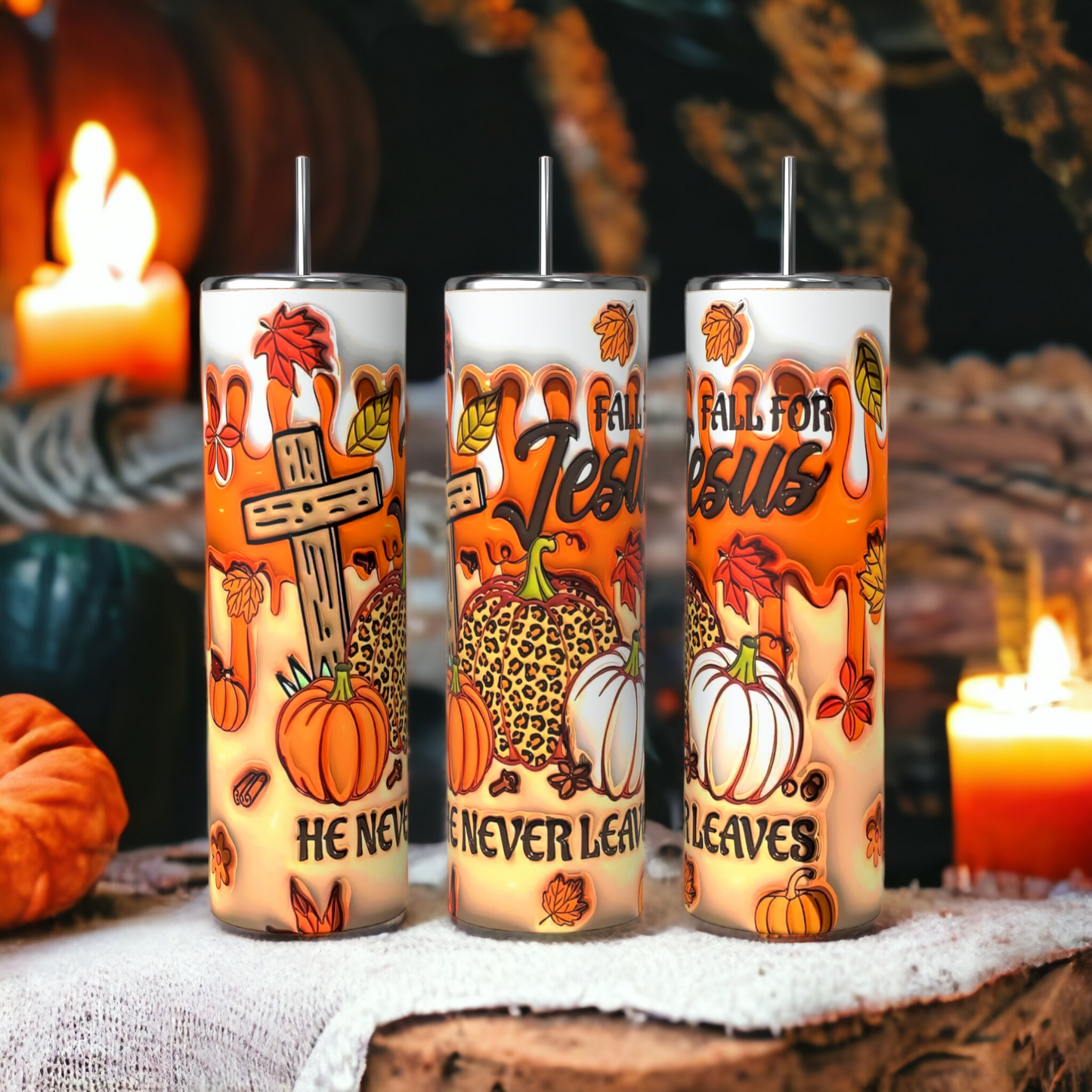 Fall For Jesus Tumbler - Choose Your Size