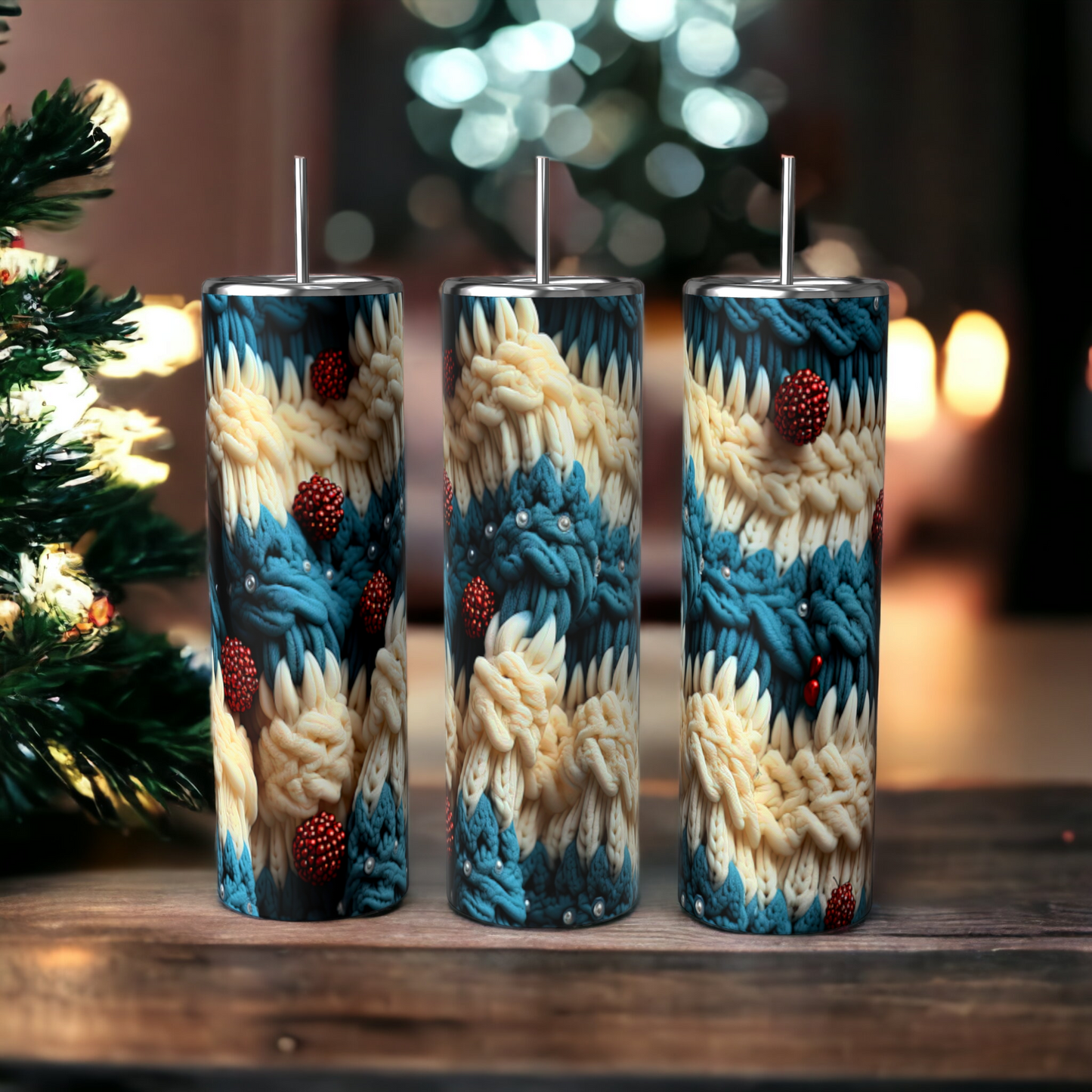 Christmas Sweater Tumbler - Chunky Sweater