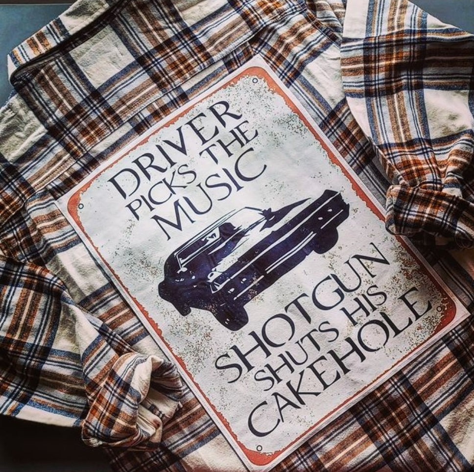 Driver Picks the Music Shotgun Shuts His Cakehole Flannel - Many Colors Available
