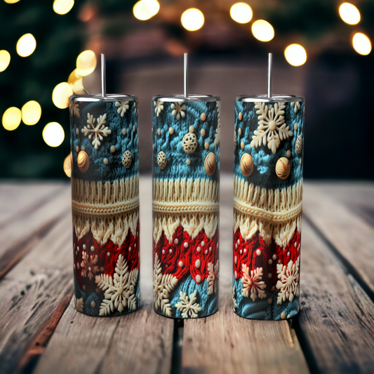 Christmas Sweater Tumbler - Snowflake