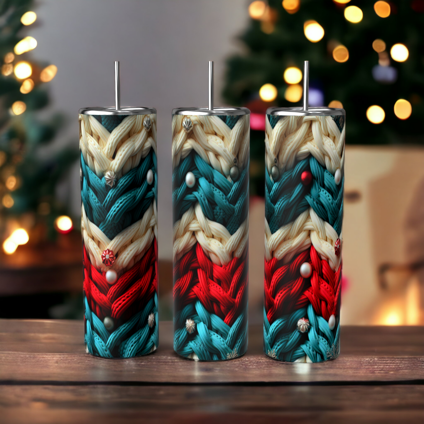 Christmas Sweater Tumbler - Chevron 2