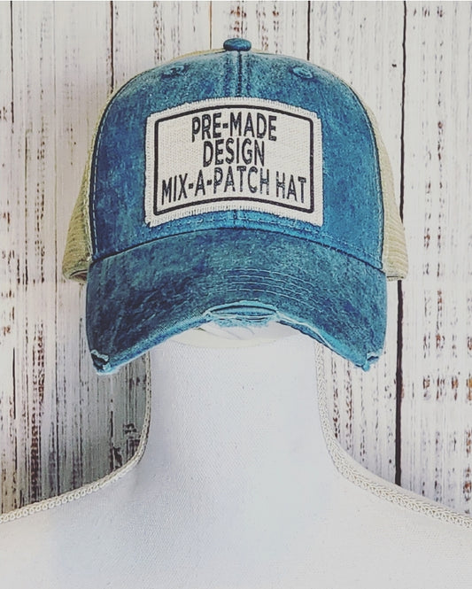Pre-Made Design MIX-A-PATCH Hat - Removable Patch