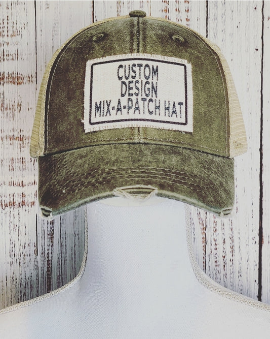 CUSTOM Design MIX-A-PATCH Hat- Removable Patch