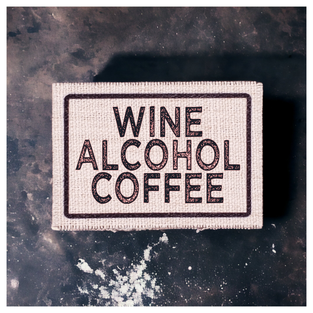 Wine, Alcohol & Coffee Design Patches